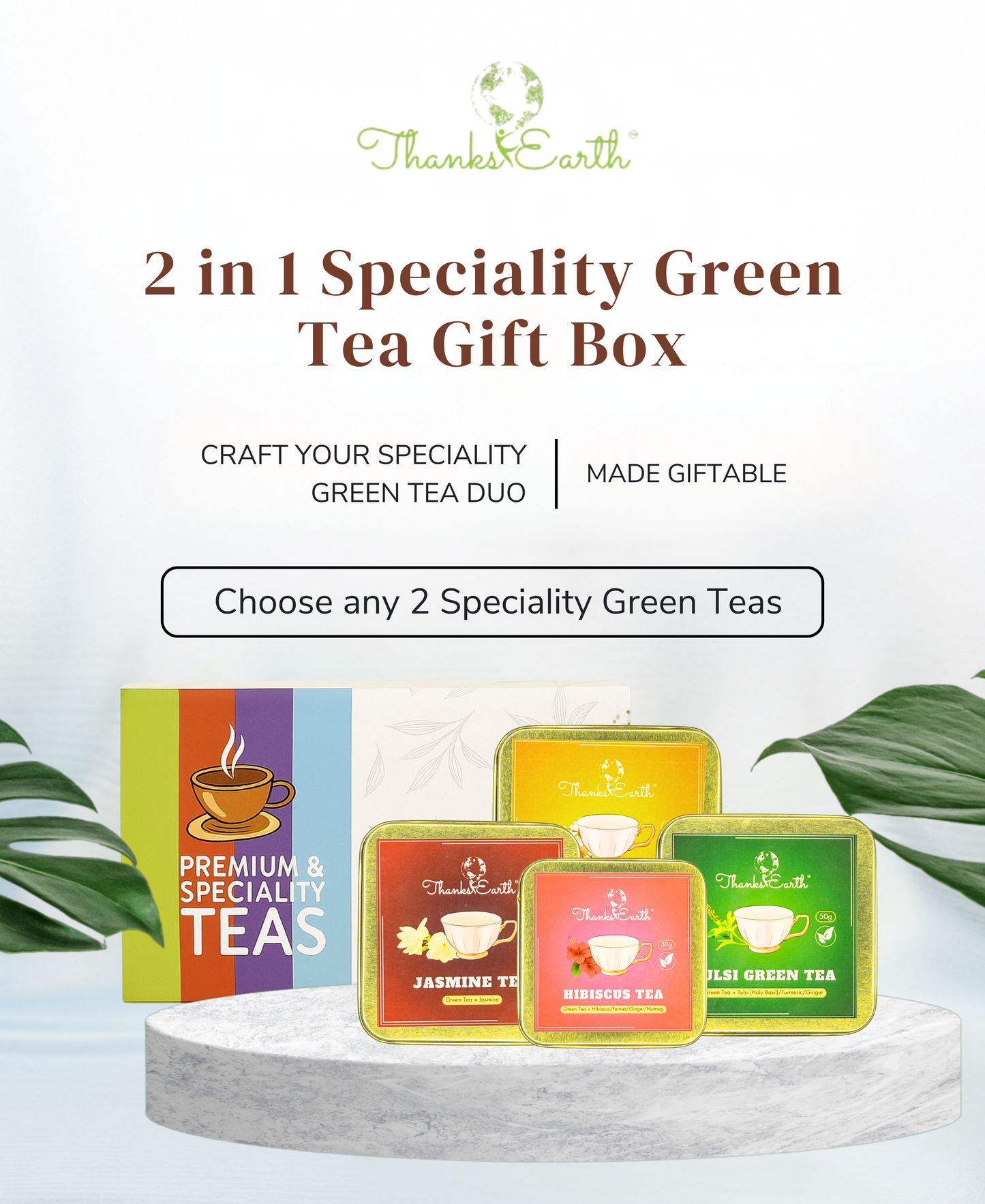 Curated Tea Duo Box – Select 2 Speciality Green Tea Blends