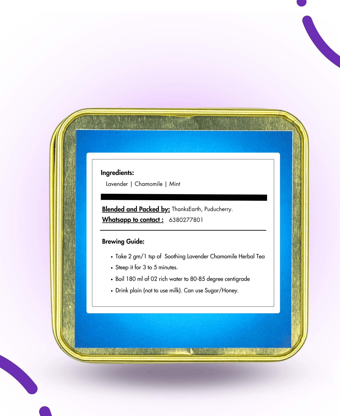 Soothing Lavender Chamomile Tea