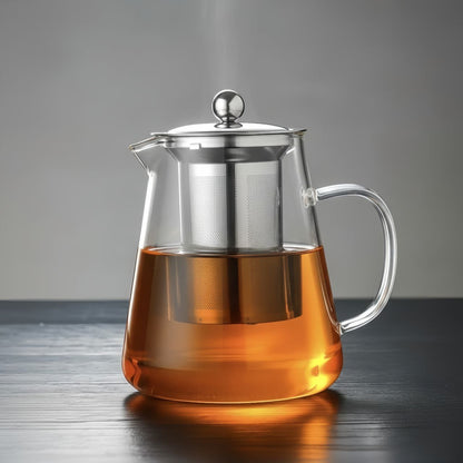 Borosilicate Glass Tea Pot with Steel Infuser
