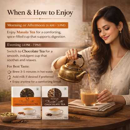 Classic Comfort Duo – Masala Tea & Chocolate Tea Combo