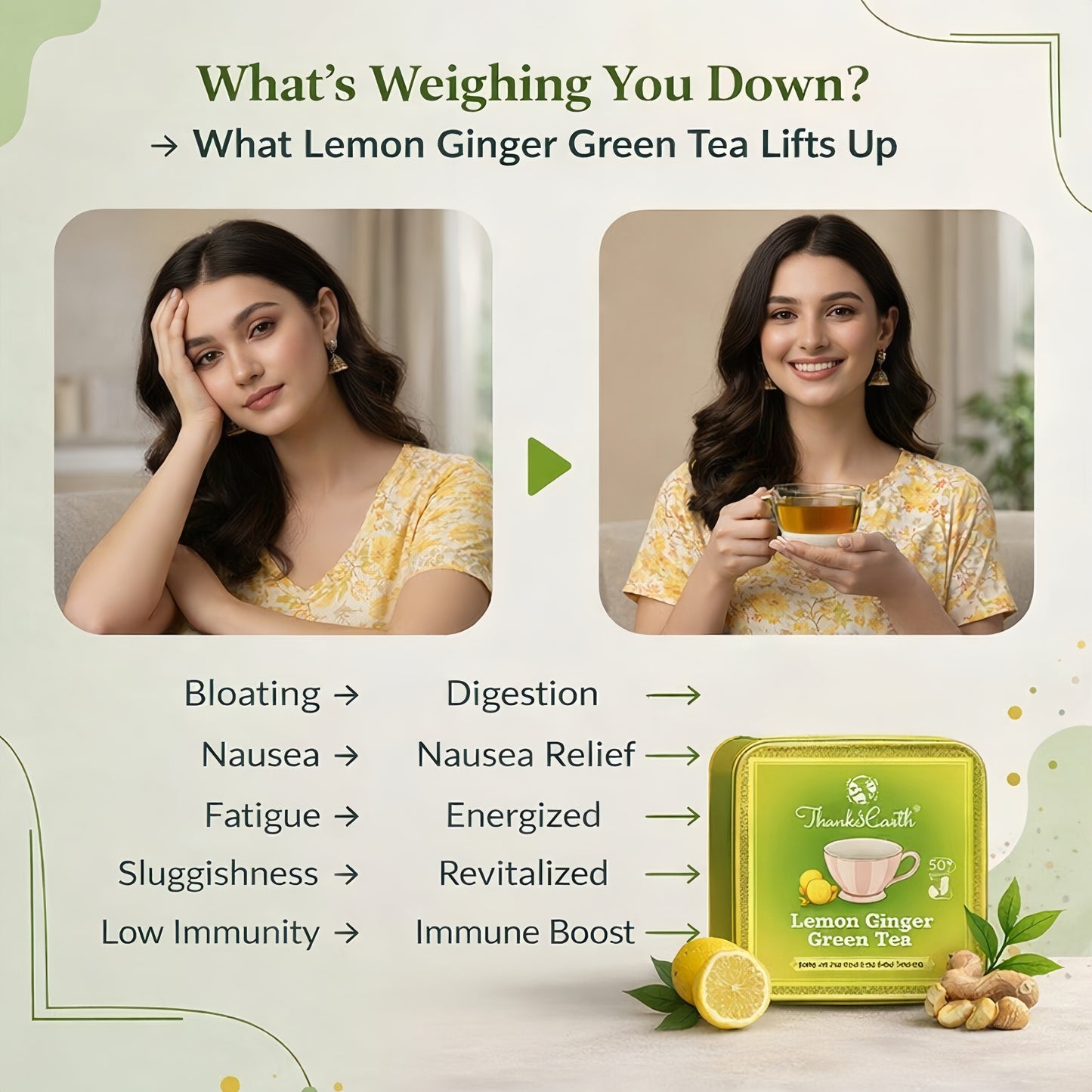 Lemon Ginger Green Tea