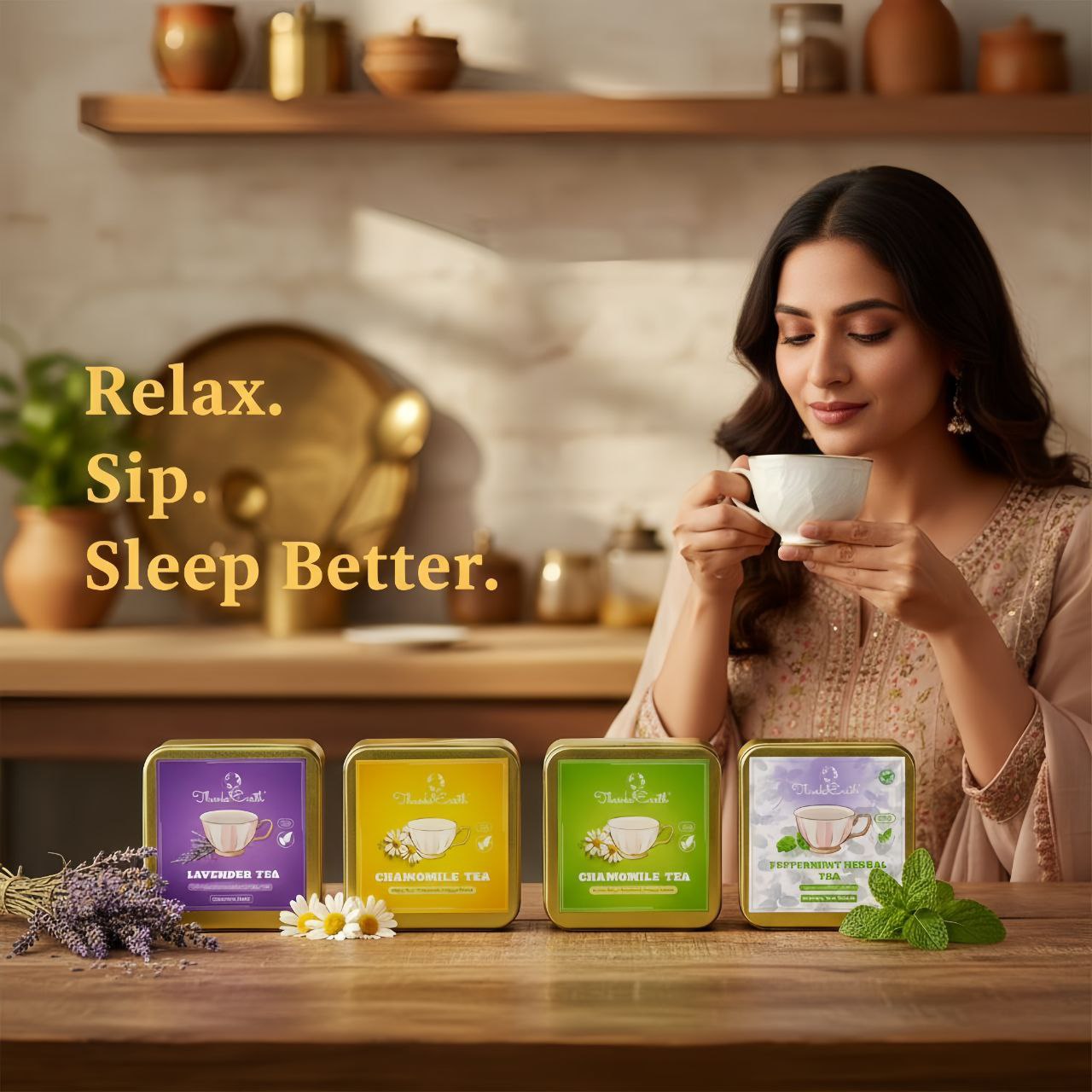 Relax and Sleep Herbal Collection – Lavender, Chamomile, Peppermint & Soothing Lavender Tea
